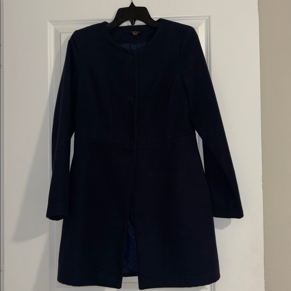 Università Della Moda Navy Lightweight Coat –Made in Italy – Size M (Runs Small)